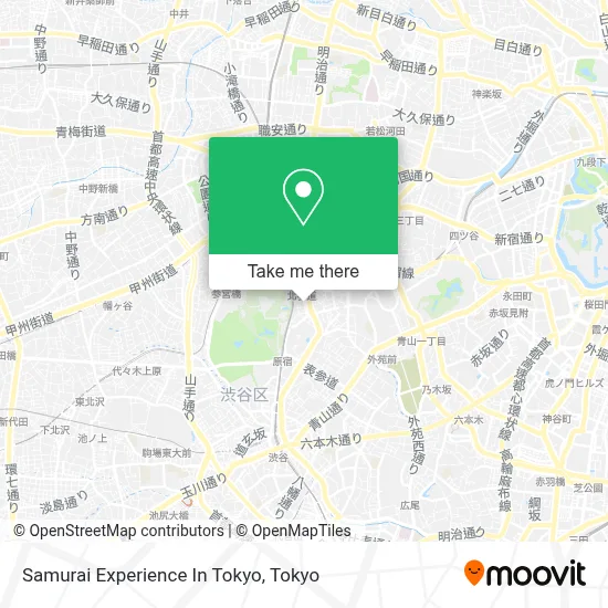 Samurai Experience In Tokyo map