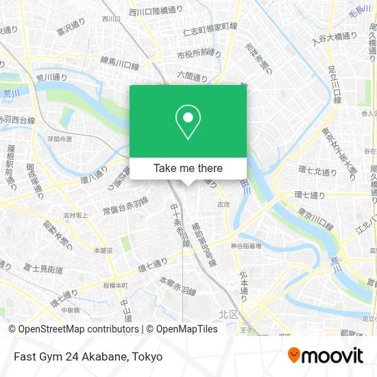 Fast Gym 24 Akabane map