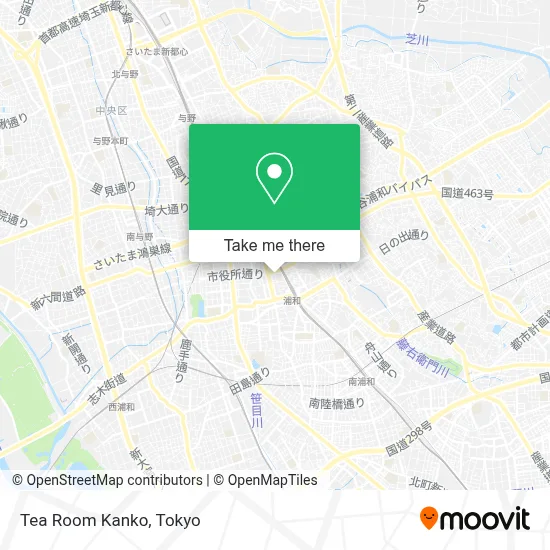Tea Room Kanko map