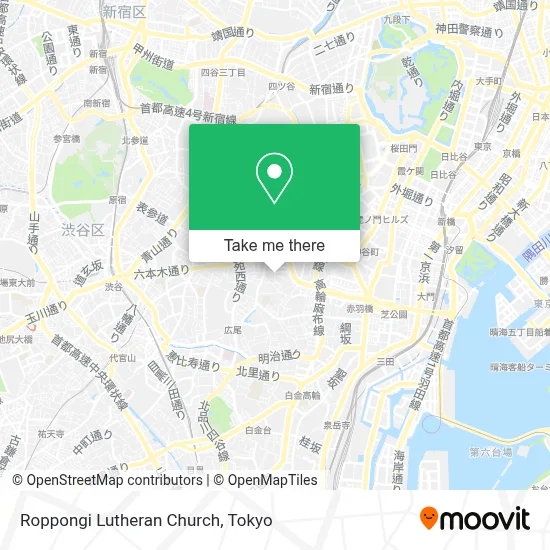 Roppongi Lutheran Church map