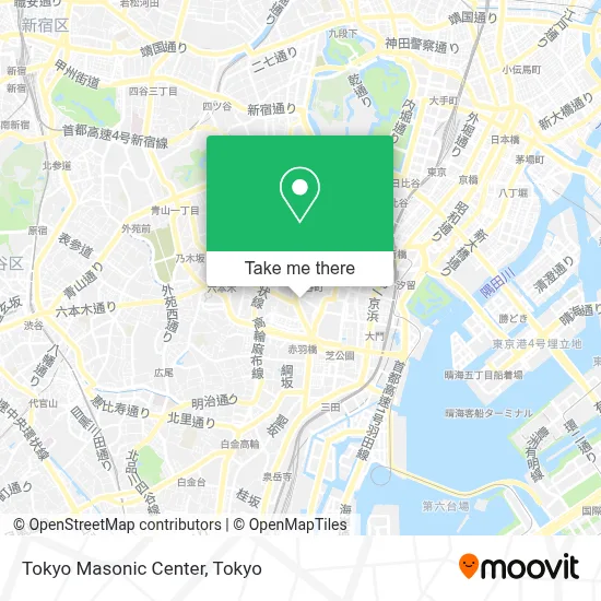 Tokyo Masonic Center map