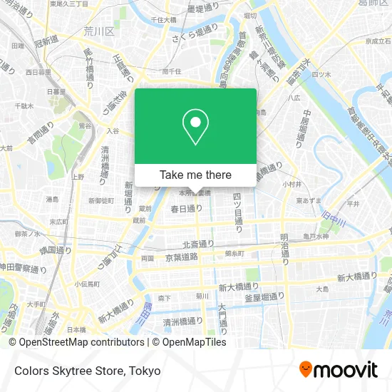 Colors Skytree Store map