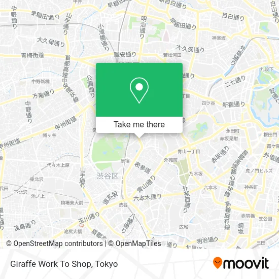 Giraffe Work To Shop map