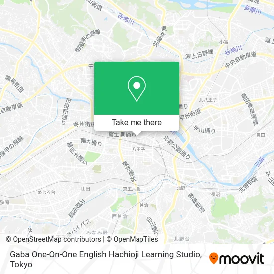 Gaba One-On-One English Hachioji Learning Studio map