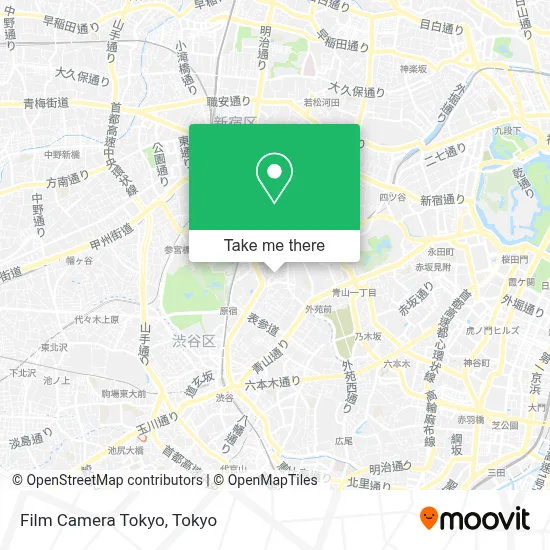 Film Camera Tokyo map