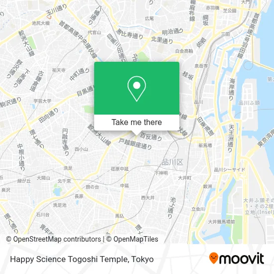 Happy Science Togoshi Temple map