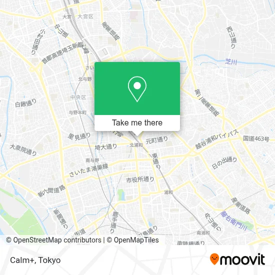 Calm+ map