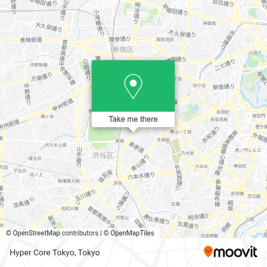 Hyper Core Tokyo map