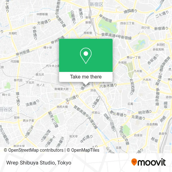 Wrep Shibuya Studio map