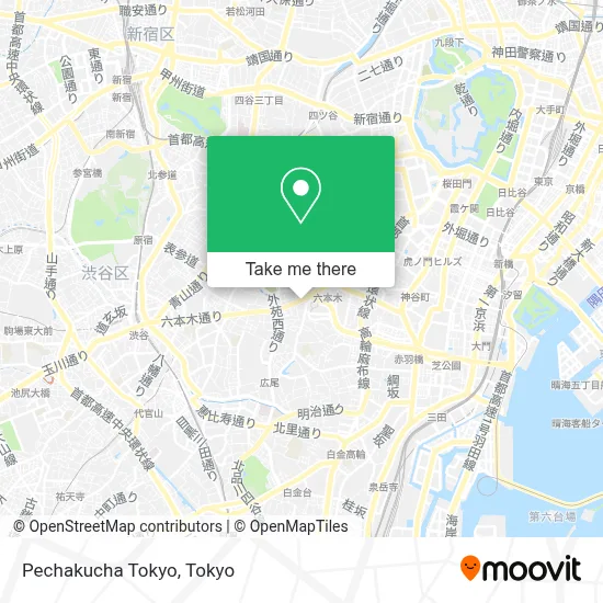 Pechakucha Tokyo map