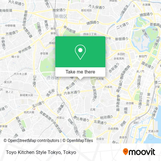 Toyo Kitchen Style Tokyo map