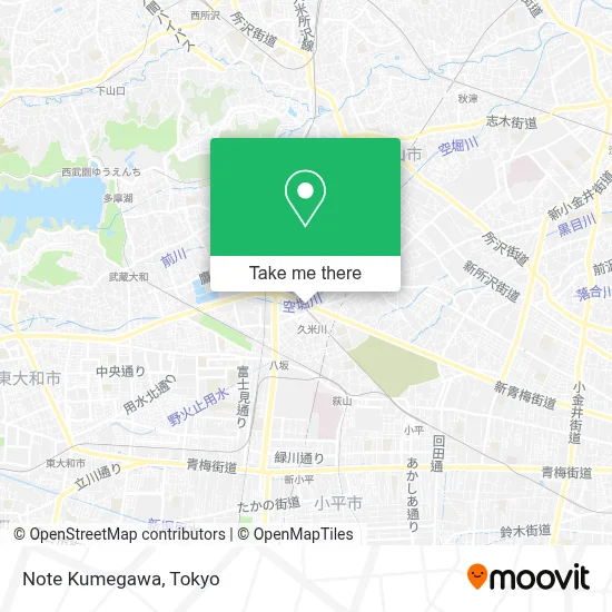 Note Kumegawa map