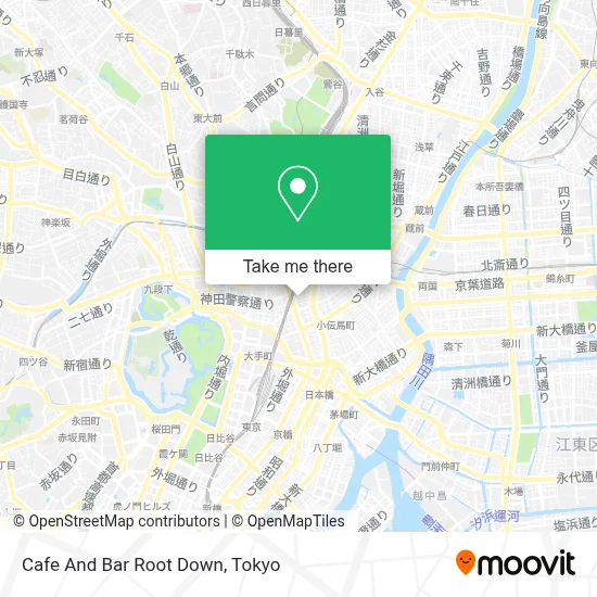 Cafe And Bar Root Down map