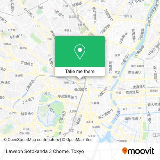 Lawson Sotokanda 3 Chome map