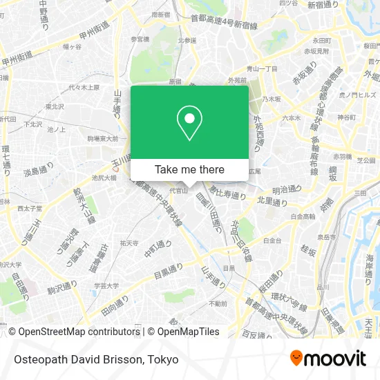 Osteopath David Brisson map