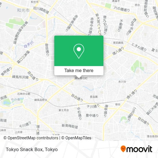 Tokyo Snack Box map