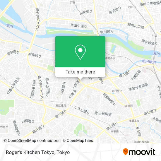 Roger's Kitchen Tokyo map