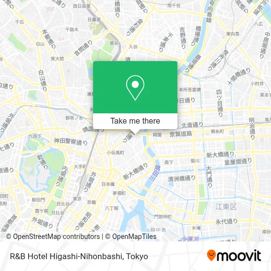 R&B Hotel Higashi-Nihonbashi map