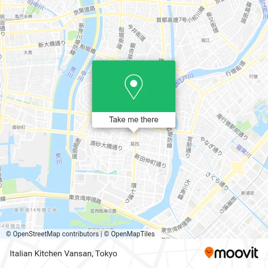 Italian Kitchen Vansan map