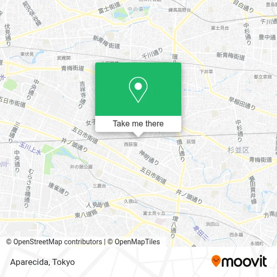Aparecida map