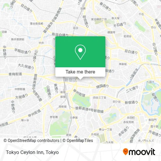 Tokyo Ceylon Inn map