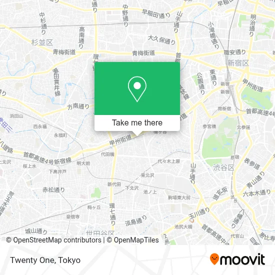 Twenty One map