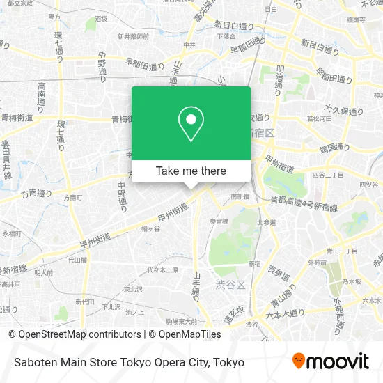Saboten Main Store Tokyo Opera City map