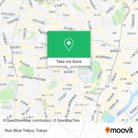 Run Blue Tokyo map