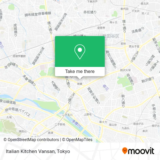 Italian Kitchen Vansan map