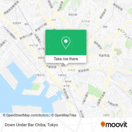 Down Under Bar Chiba map