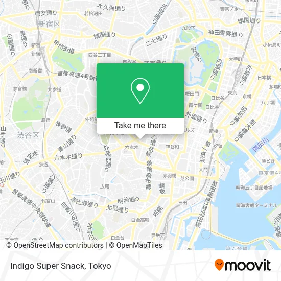 Indigo Super Snack map