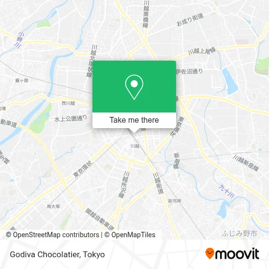 Godiva Chocolatier map