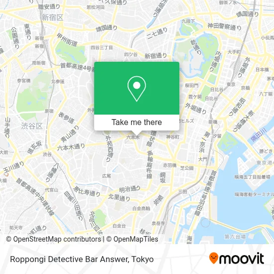 Roppongi Detective Bar Answer map