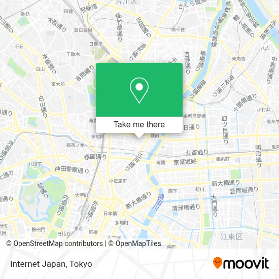 Internet Japan map