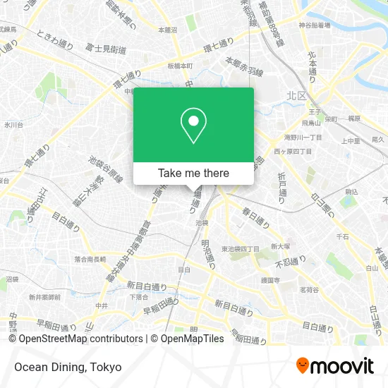 Ocean Dining map