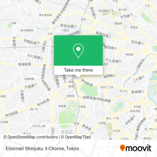 Elixirnail Shinjuku 3-Chome map