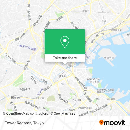 Tower Records map