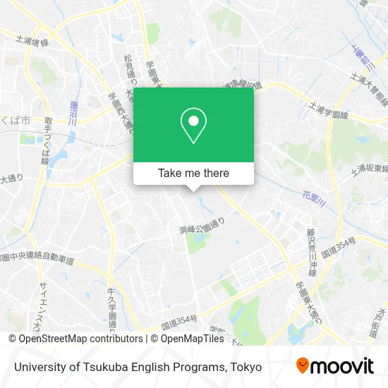 University of Tsukuba English Programs map