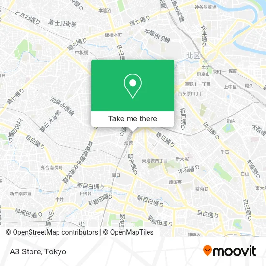 A3 Store map