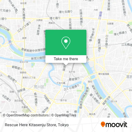 Rescue Here Kitasenju Store map
