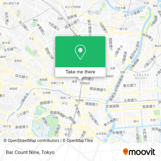 Bar Count Nine map