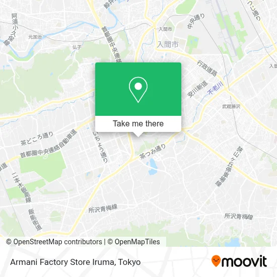 Armani Factory Store Iruma map