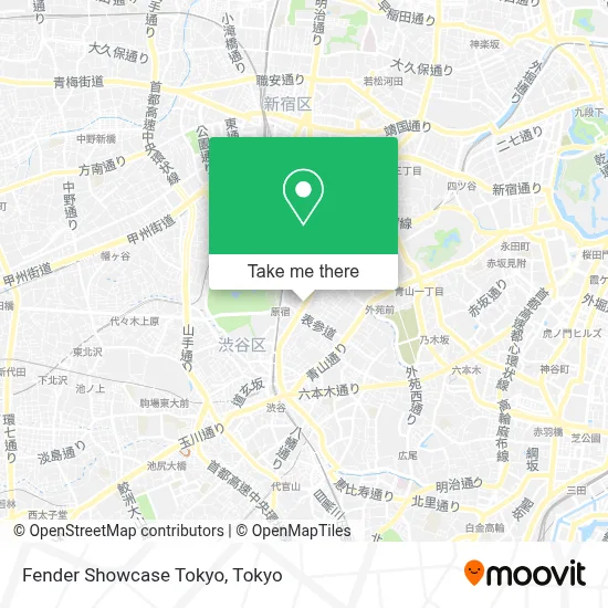 Fender Showcase Tokyo map