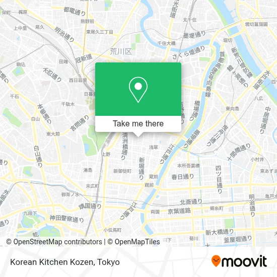Korean Kitchen Kozen map