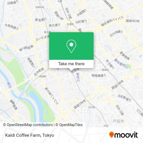 Kaldi Coffee Farm map