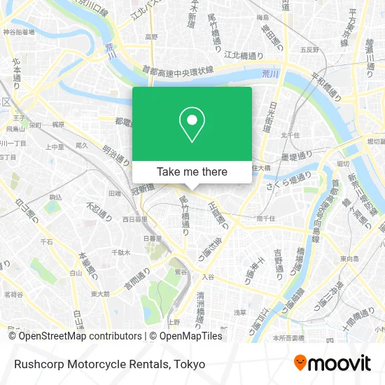 Rushcorp Motorcycle Rentals map