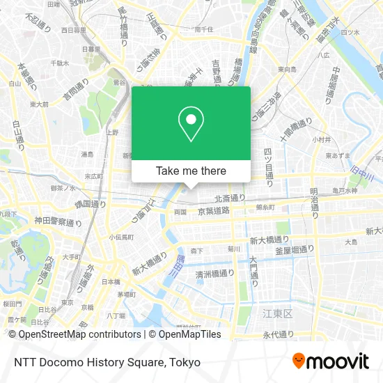 NTT Docomo History Square map