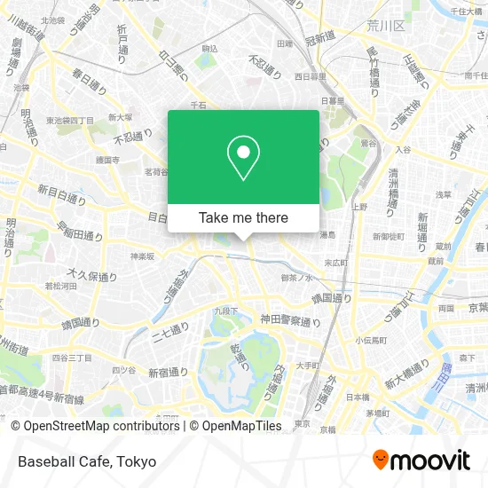 Baseball Cafe map