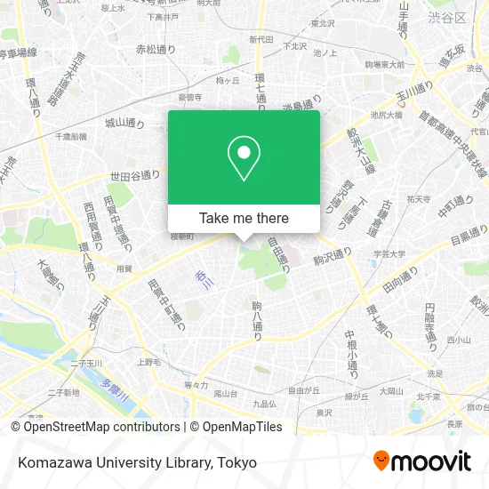 Komazawa University Library map