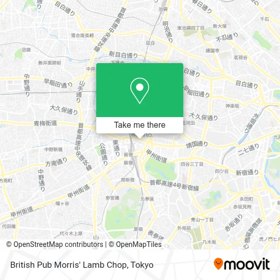 British Pub Morris' Lamb Chop map
